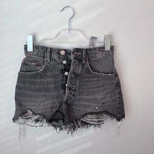 Black Denim Shorts